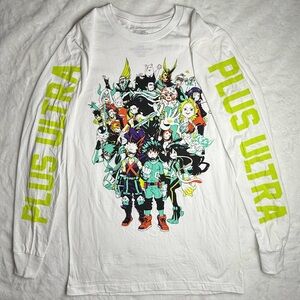My Hero Academia Mens Long Sleeve T-Shirt - Giant Group Kanji Sleeves